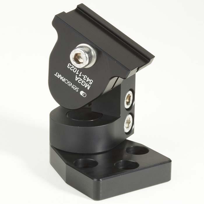 543-11023), shown in Figure 12: Mounting bracket with two axes MG 2A is recommended. The precise orientation of the camera towards the object is crucial for reliable measurements.