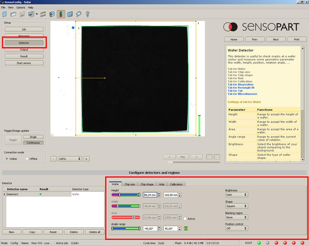 5.3.2 Teaching the sensor your machine configuration Since the sensor is made to work in a lot of different environmental conditions, a few settings depending on the individual machine configuration