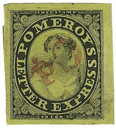 A DESCRIPTIVE GUIDE TO POMEROY S LETTER EXPRESS STAMPS Value Incomplete Value Complete The Two Basic Design Variations Surface-Colored Glazed Paper (White Back) Lemon or Greenish Yellow Glazed (White