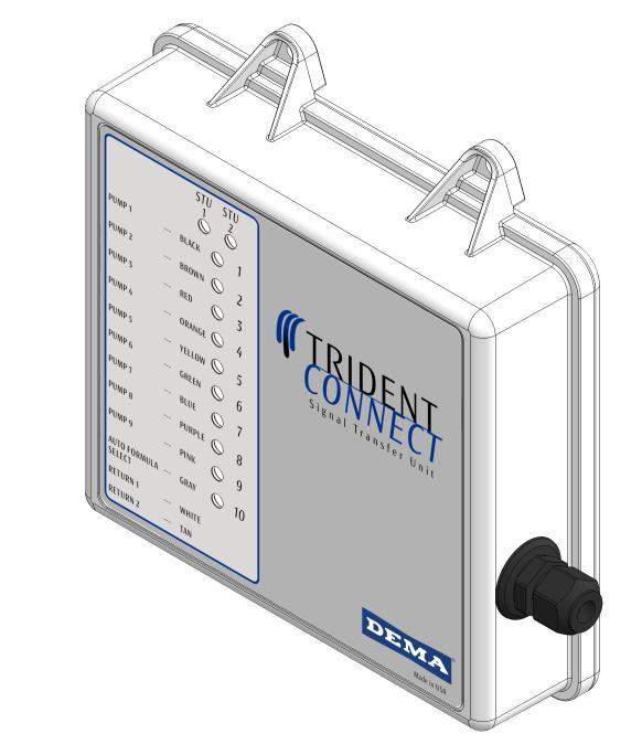 The Pro Connect transfers the chemical supply signal from the laundry machine to Trident Laundry dispenser.