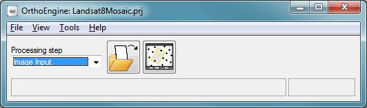 Click OK on the window that tells you that the projection information will be read in from the imagery. 7. Select Data Input as the Processing step. a. Click Open a new or existing image b.