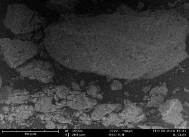 Figure 1: SEM Micrograph of calcined Ihitte-Uboma clay [7].