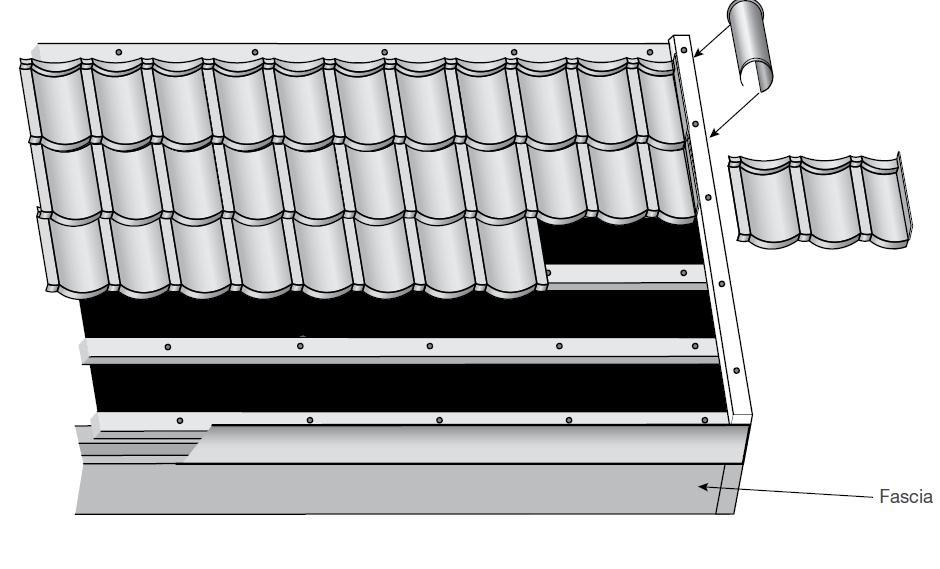 ROOF-TO-WALL N SIDE FLASHING: Slide J Channel under