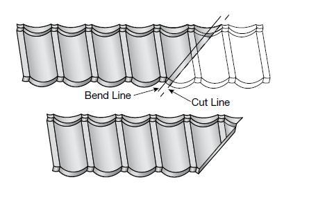 Make sure the ends of the valley metal extend beyond the fascia or onto a lower roof area. Open Valley: To create an open valley, snap lines to desired opening.