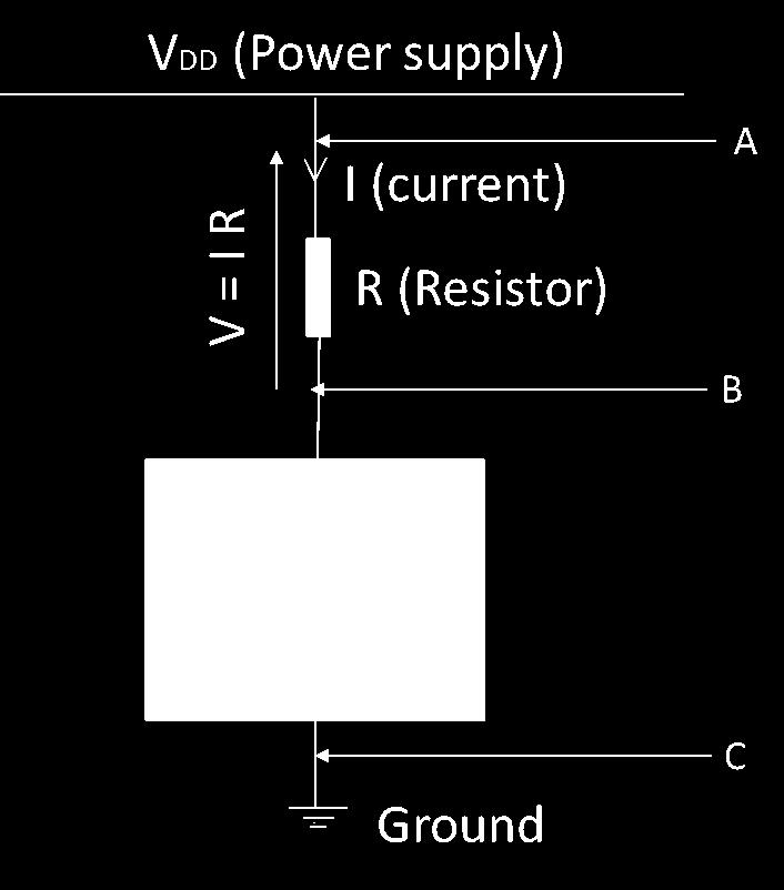 Then by subtracting the voltage of the first probe by the voltage of the second probe you can get the voltage between A and B.