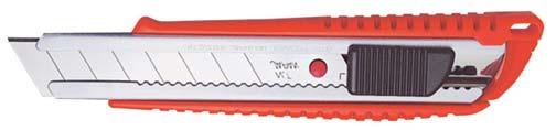 7004 heavy duty utility knife with an economical price tag. Non-slip handle and metal sheath. Lever-lock. 18mm. 1130260580 24 Replacement lades 2 sizes. Packets of 10 blades.