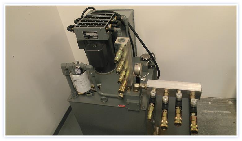 Here is an example of a hydraulic system complete with