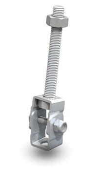 Type LC / Type SW - Swivel Unit Pipe / Conduit Supports 4 Type LC Malleable iron, bright zinc plated Setscrew Locknut Main Body T N V W X U