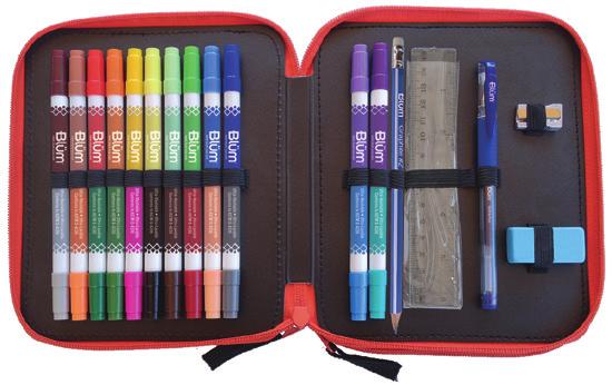 They contain all of the writing and drawing accessories they need, nicely organized, in a durable case for portability.