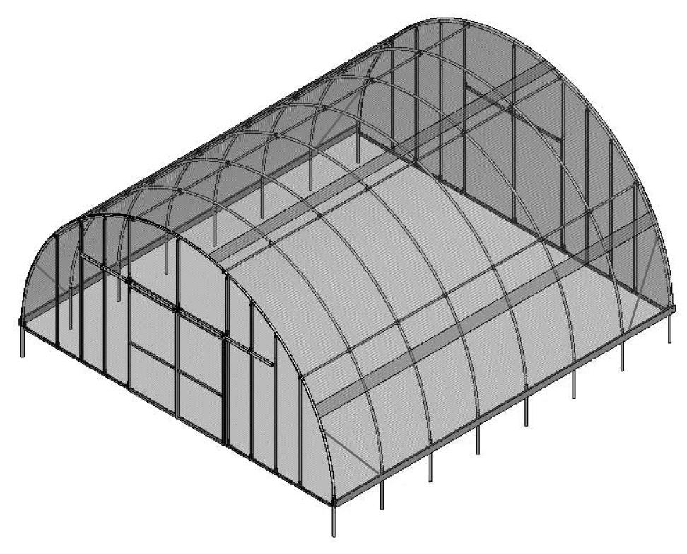 12'-6 15/16" Height QUICK START GUIDE 26' Round Premium Greenhouse 26'-0" Width FRONT Grid