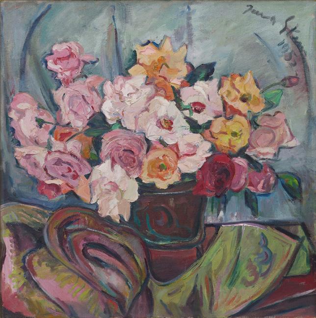 Irma Stern (1894-1966) A still life with roses 1952