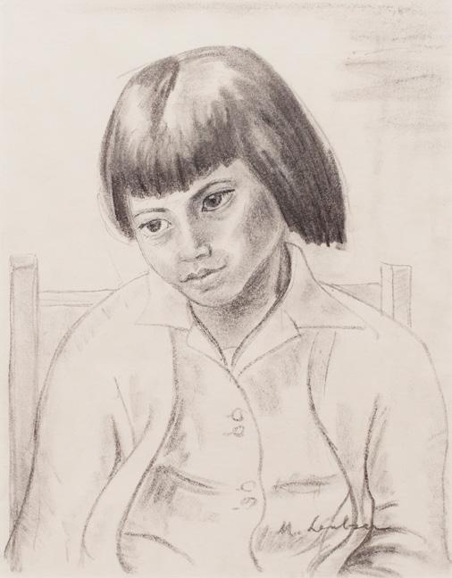 Maggie Laubser (1886-1973) Portrait of a girl