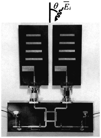 546 IEEE TRANSACTIONS ON MICROWAVE THEORY AND TECHNIQUES, VOL. 51, NO. 2, FEBRUARY 2003 Fig. 7. Measured E-plane radiation pattern of the printed Yagi antenna, as shown in the inset (f = 6:04 GHz).