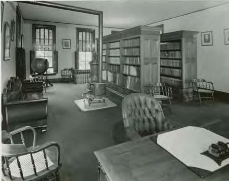 7 Interior View of Menlo Park Library, Greenfield Village, circa 1970 This building was built in late 1878 as Edison s work on electric lighting expanded.