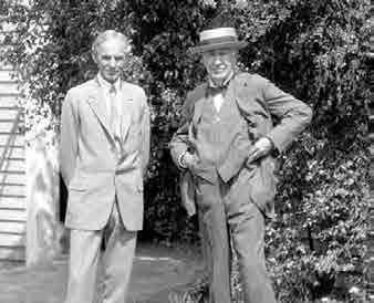 Henry Ford and Thomas Edison with Fort Myers Laboratory at Its Original Site, Fort Myers, Florida, circa 1925 6 Thomas Edison and Henry Ford owned vacation homes