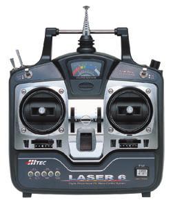 LASER 4 & 6 Four & Six Channel FM Aircraft/Surface Radio Hitec offers both our 4 and 6 channel analog Laser R/C radio packages in