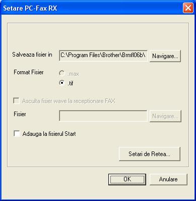 Softul Brother PC-FAX (numai modelele MFC) Pornirea softului de primire PC-FAX pe calculatorul dumneavoastră 6 Executaţi click pe butonul start, Toate programele, Brother, MFC-XXXX, Primire PC-FAX şi