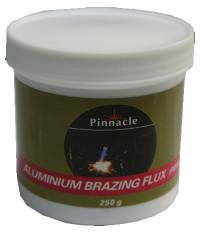 BRAZING WIRE FLUXES & FLUX Bronze Brazing Flux is a white powdered flux with a melting point of 800 C, it s recommended for use of brazing mild steel, copper, cast iron with Pinnacle S222 brazing