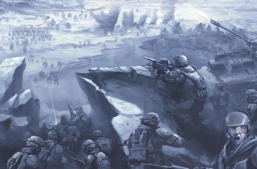 0 OVERVIEW With or players, RISK: Halo Wars becomes a team game UNSC and Covenant players win or lose as a team, not as individuals. The Flood plays on their own.