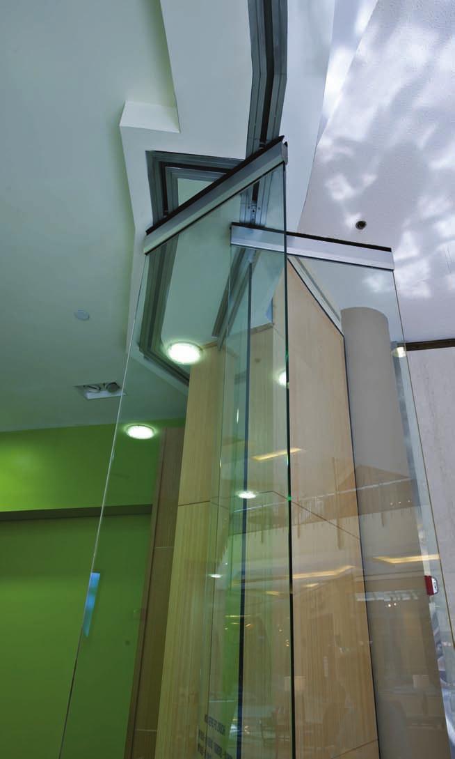 Our movable glass partitions allow natural light to