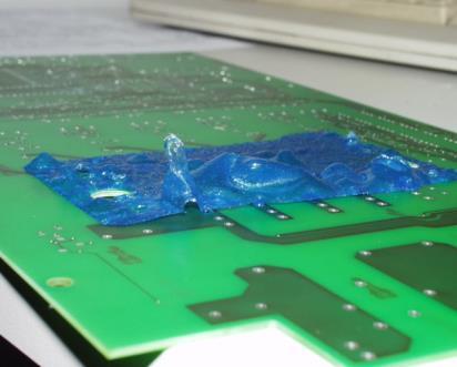 Mistake Cause Solution Extreme formation of bubbles 1. residues on the printed circuit board 1. clean printed circuit board before printing 2. too much or wrong thinner added 2. add max.