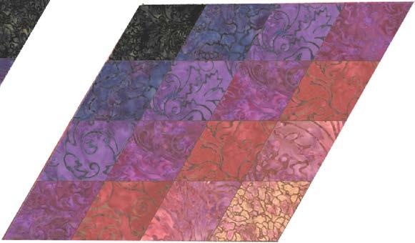 Colorway Guide - Sumatra Fabric Fabric Fabric Fabric Fabric Fabric Cut five ½" x " strips. Cut two ½" x " and eight ½" x 0" strips Cut six ½" x " and fourteen ½" x 0" strips. Cut two ½" x " strips.