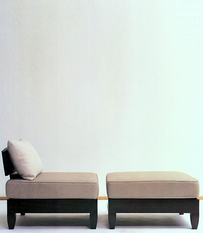 Chris Lehrecke Collection - Chair & Ottomen Chair:
