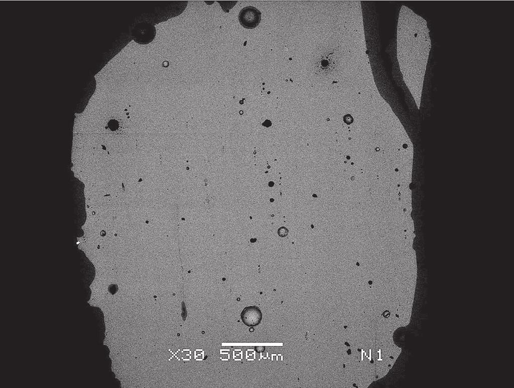 Part IV 3 Analytical report of glass beads from Hoa Diem site, Khanh Hoa, Viet Nam. 2 to 4 wt.%). Back-scattered electron micrographs of section of glass beads are shown in Fig.3. The images represent mean atomic abundance by contrast in black and white from the polished surfaces.