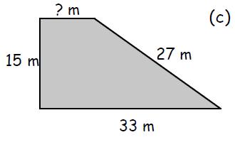 Calculate the length of the missing sides. a c 3.