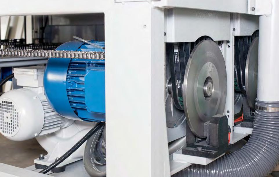 Components 5.2 Main Drive Main drives for the sanding units are available from 9 to 45 kw. Level of efficiency exceeds 90 %.