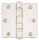 PLATED STEEL HINGES - HEAVY DUTY, BALL BEARING 3 1/2 x 3 1/2, 4 x 4, 4 1/2 x 4 1/2 3 1/2 x 3 1/2 Ball Bearing Square orners 3 1/2 x 3 1/2 Ball Bearing 1/4 Radius orners 4 1/2 x 4 1/2" Ball