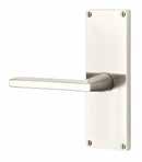 00 Helios Lever with Non-Keyed Modern Plate 2 1/8 Door Prep Modern 3 5/8" enter to enter Keyed Style Knob or Lever Style Overall 7 Passage/Single Keyed Passage/Double Keyed Pair 8112 8212 8012 See