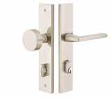 STRETTO NARROW TRIM - SIDEPLATE LOKSETS 10 STRETTO Keyed Entry Set 2 x 10 STRETTO Keyed Style Knob or Lever Style 10 Passage/Single Keyed Pair 8442 8042 See Page 5 for rystal & Porcelain Knob Options.
