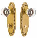BRASS THUMBTURN PRIVAY - SIDEPLATE LOKSETS Rope Plates with Rope Levers Oval Beaded Plates with Georgetown Knobs Exterior Interior Exterior Interior Thumbturn Privacy, Non-Keyed Style Knob or Lever