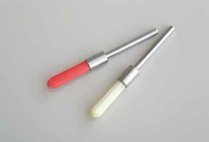 DEBURRING BRUSHES FOR HAND-HELD OPERATIONS & SMALL PART MACHINING The tips of the fine alumina fiber rods have superior grinding force. Can greatly improve surface finish in a short time.