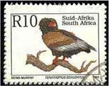 1995. The KwaZulu-Natal stamp depicts a white rhino and on its shoulder an oxpecker