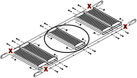 ASSEMBLY INSTRUCTIONS 1 STEP 1: Lay the 2x Base Rails (Part 1) side by side and place 1x Seat (Part 6) in between these rails. It is recommended that you start from the center of the rails, as shown.