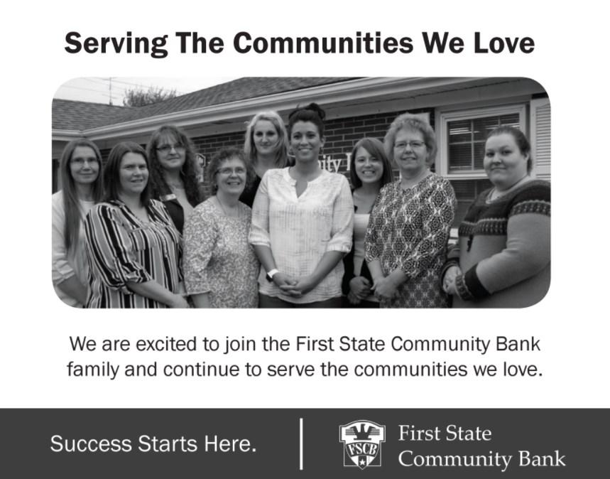 On April 29 th, Bank Midwest in Moberly, Macon, and Marshall became First State Community Bank!