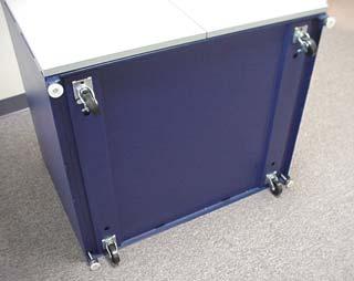cabinet, to protect the cabinets finish. There are four rollers (casters).