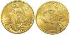CATEGORY TWO INSURANCE WITH A KICKER SILGHTLY CIRCULATED U.S. VINTAGE GOLD The XF $20 Saint Gaudens or Liberty Gold Coins are available at nearly bullion prices at this time.
