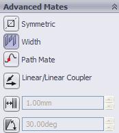 Using Width Mate: When you select the Width Mate option from advanced Mates, Solidworks will ask you To
