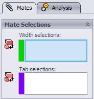 The box marked Width selection Will contain the surface from which You wish to set the distance from,
