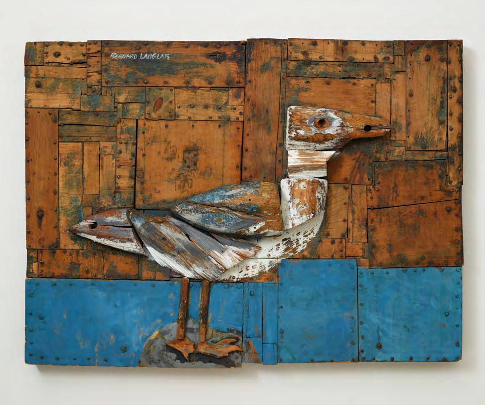 Monitor or the Merrimack (Gull on Pile) (1961), raw and painted