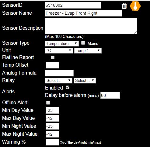 6. Dashboard configuration Following successful login to Realtime-Online with your username and password, create new sensor (System > Sensor Setup > Create New Sensor) Enter Sensor ID number located
