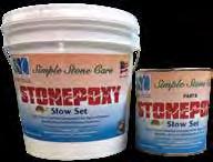 SIMPLE STONE CARE STONEPOXY Simple Stone Care Stonepoxy is a two part setting compound for natural stones, marble, granite and quartz surfaces.