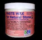 RESTORATION MAINTENANCE SIMPLE STONE CARE PASTE WAX Simple Stone Care Paste Wax is a buffable wax used to enhance