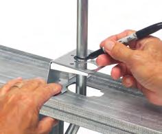 provides rigid support and spacing for a 4x4 metal box installed with all types of