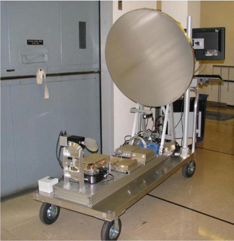 JPL s THz Imaging System, 211 D Tx C 1 cm aperture 2 PA B Rx 67 GHz beam path.5 mw power SHM A/D and signal processing 3.6 GHz LNA PA C E fast-scanning subreflector 1.8-3.