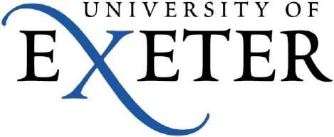 Acknowledgements Thanks to: University of Exeter Dr Matthew Witt Prof.