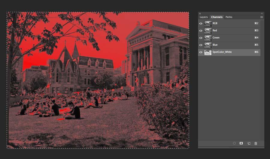 Use Image > Adjustments > Shadows/Highlights to remove dark areas from the Dark Removed layer.